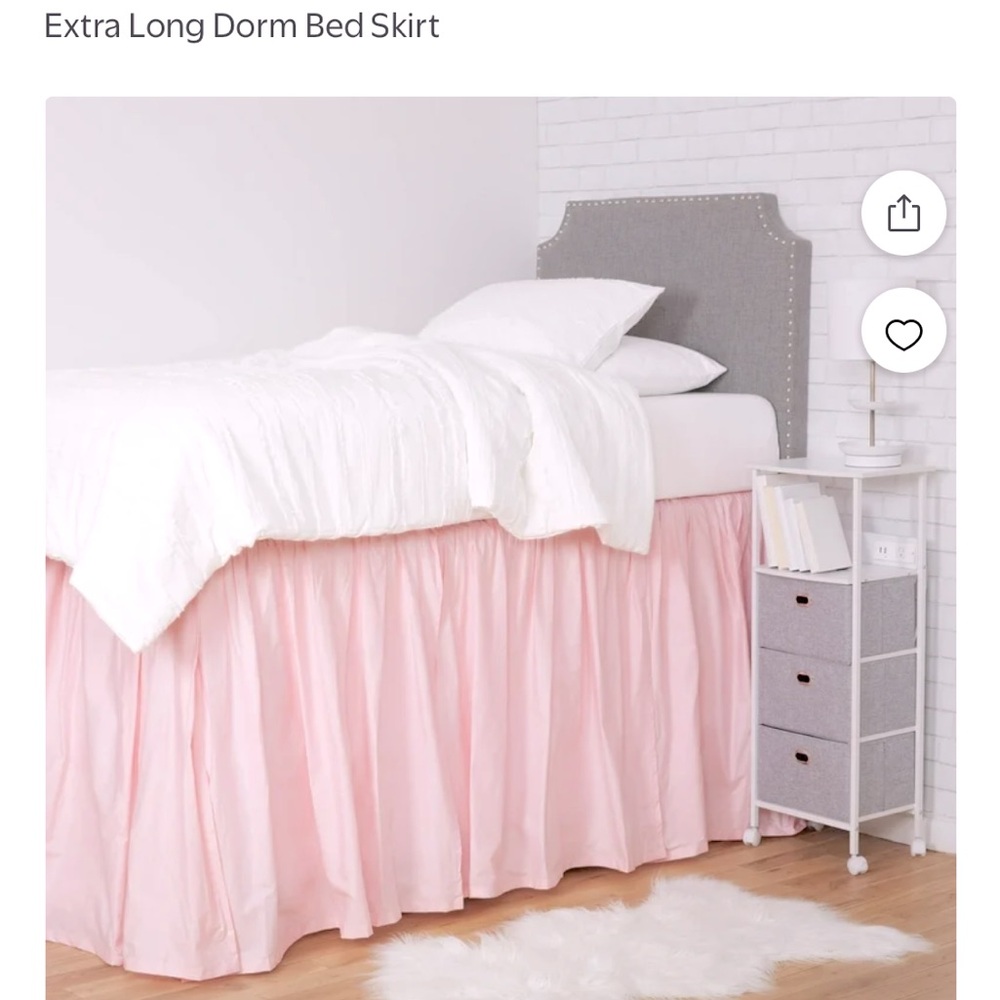 Rachel Zoe Pink Dorm Loft Bed Skirt Twin XL